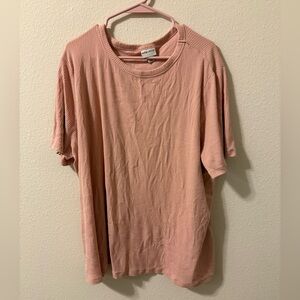 AVA VIV Pink Ribbed T-Shirt